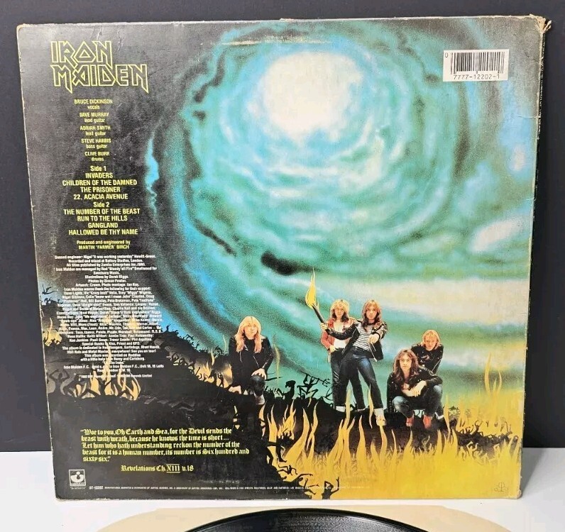 IRON MAIDEN The Number Of The BeastOG Vinyl LP 1982 Harvest ST 12202