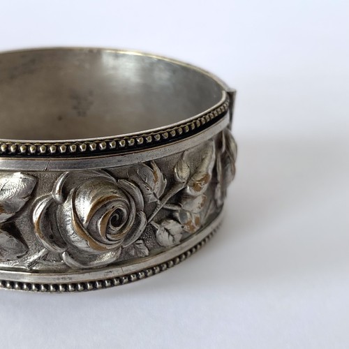 Vintage 1930s Silver Metal Art Deco Bracelet, Fabon Fse Paris - Picture 10 of 23