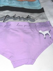 Victoria Secret PINK 5 Pack Panty Lot Women's L XL XXL NEW Bikini Hipster Cotton