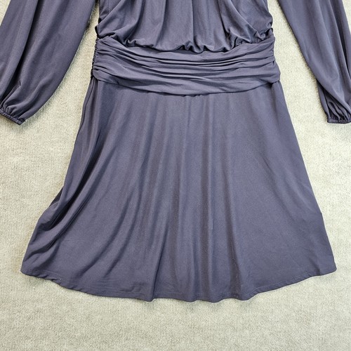 Suzi Chin for Maggie Boutique Dress Women’s Size 4 Navy Long Sleeve - Picture 4 of 11