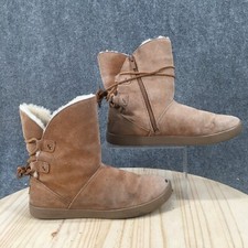Koolaburra by Ugg Winter Snow Boots Womens 10 Shazi Short Brown Suede Shearling