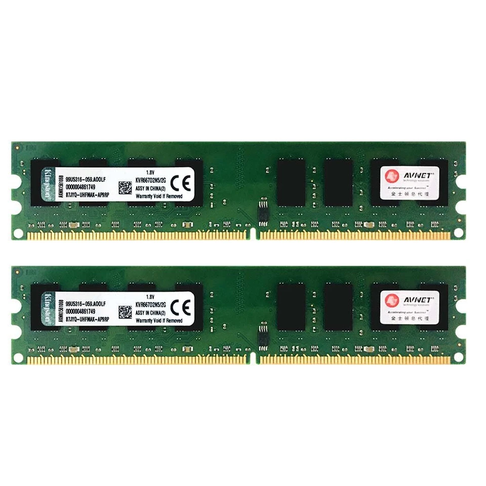 Kingston 8GB 4x 2GB 1GB DDR2 667MHz PC2-5300U 240Pin DIMM Desktop Memory RAM BT - Image 3 of 4