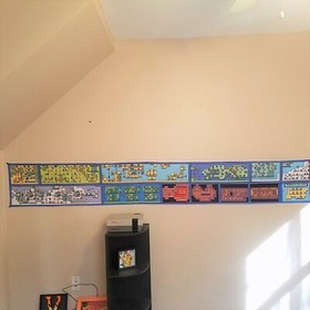 Super Mario Bros. 3 all map screens tapestry 8 foot long retro NES banner flag