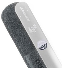 'DOGS BEFORE DUDES' Crystal Glass Nail File in Suede, Authentic Czech Republic