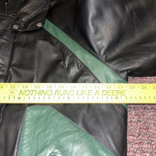 CKX INTERNATIONAL Genuine Leather Snowmobile Jacket Black, Purple, Green 80s Lrg - Picture 12 of 14