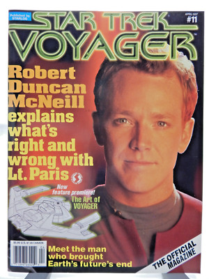 STAR TREK VOYAGER 1997 No 11 Robert Duncan McNeill Cover Story Voyager Art NEW!