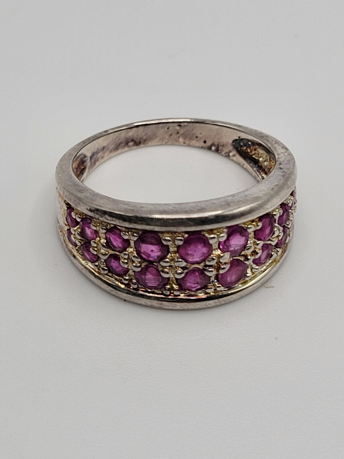 Ross Simons Sterling Silver Red Ruby Gemstone Ban… - image 2