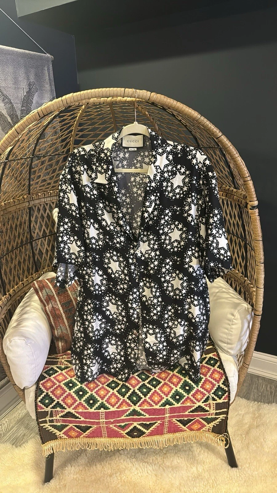 Chemise boutonnée en soie Gucci, taille 50