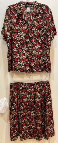 Sag Harbor Woman Matching Blouse Skirt Set Size 1X