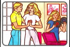 BARBIE, 2 STICKERS, 83-84, FROM PANINI BARBIE ALBUM 1983, IN MINT CONDITION