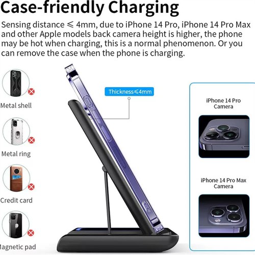 3 in 1 Wireless Charging Dock for iPhone Apple Watch And Airpod Wireless charger - Picture 10 of 15