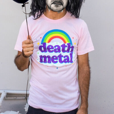 camiseta death metal rosa