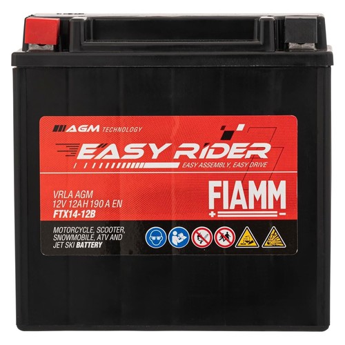 Batteria Moto FIAMM FTX14-12B 12V 12Ah 190A AGM Polo SX = YTX14-BS GTX14-BS - Imagen 2 de 9