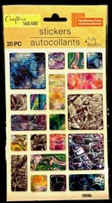 Crafter's Square, Tile Stickers, Dimensional, Swirled Design,Rainbow Metallic
