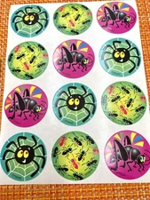 RARE VINTAGE TREND SCRATCH SNIFF STICKER HALLOWEEN SPIDER ANT GRASS HOP LICORICE