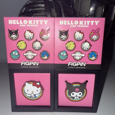 【piiiii】クロミ＆キティ2点 Figpin Hello Kitty Set of 2 Pins - Kuromi & Hello Kitty Mini Pins