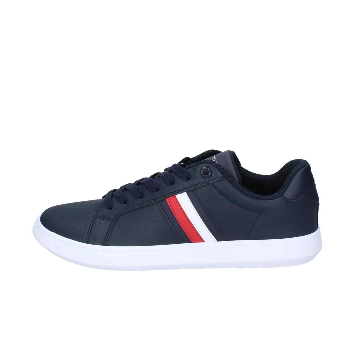 chaussures homme TOMMY HILFIGER baskets bleu cuir EY70 eBay