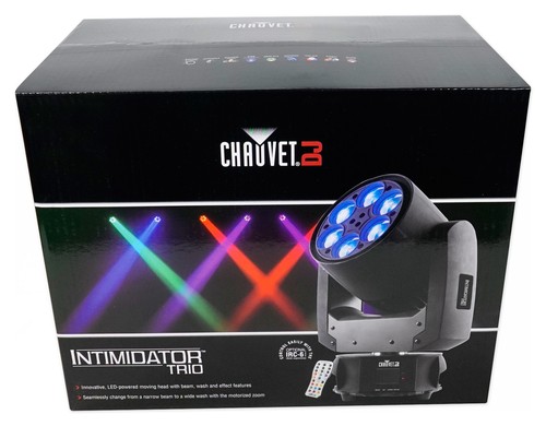 Chauvet DJ Intimidator Trio Wash Effect Moving Head+Rolling Bag+Remote+Clamp+Fog - Picture 6 of 11