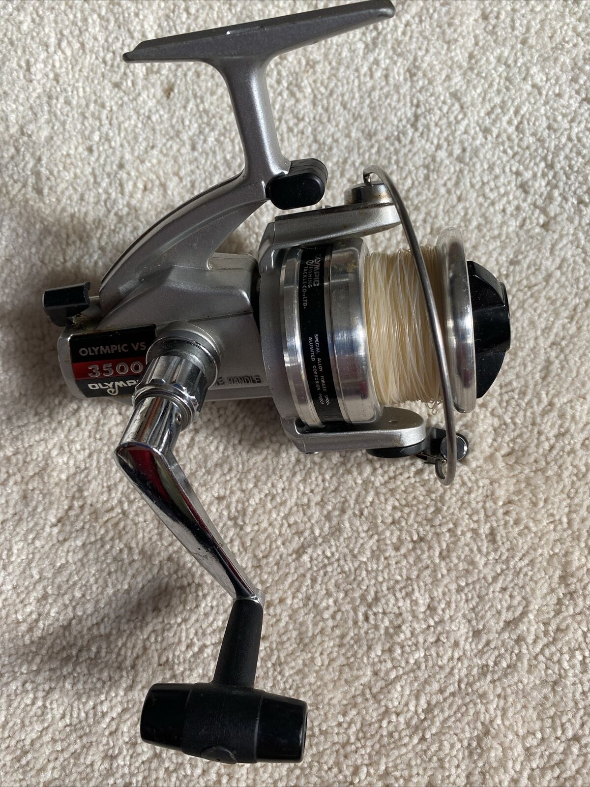 Olympic VS 3500 Spinning Fishing Reel 4:67:1 Gear Made In JAPAN WORKS