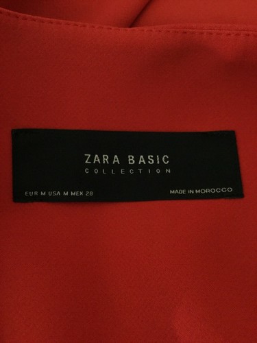 Zara Basic Collection Size M Red Dress Jacket Bell Sleeves NWT - Picture 7 of 8