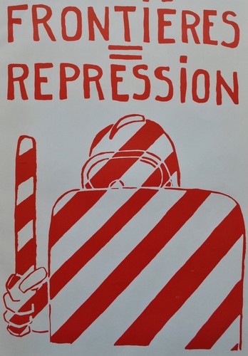 Affiche MAI 68 Originale : Frontières = Répressions ! #RÉVOLUTION - Imagen 1 de 7