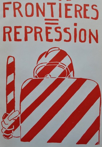 Affiche MAI 68 Originale : Frontières = Répressions ! #RÉVOLUTION - Bild 1 von 7