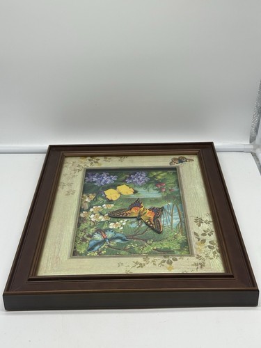 Butterfly Wall Art Framed And Matted 13.5" x 16.5" Cottagecore Whimsical - 第 3/11 張圖片