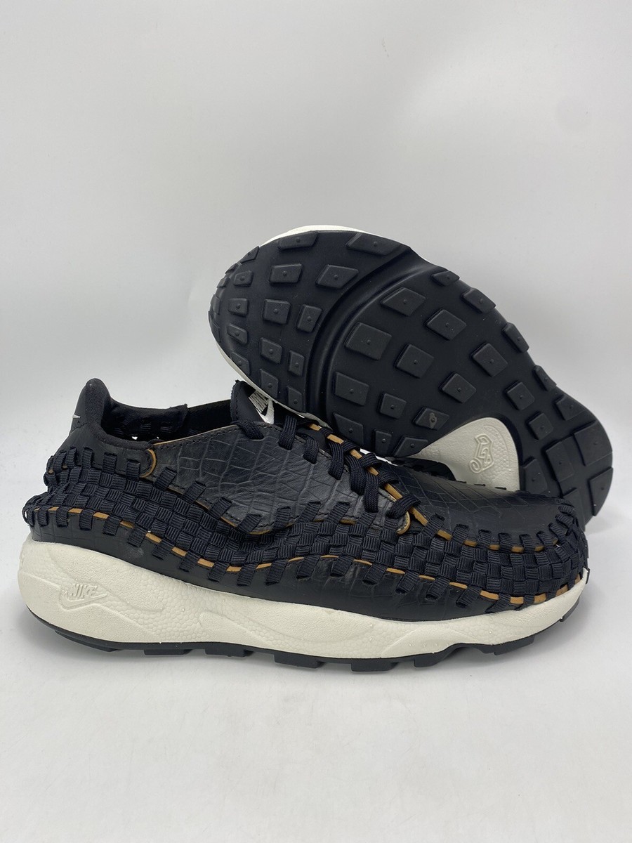 Nike Air Footscape Woven PRM Black Ivory Ochre Shoes Women's Size