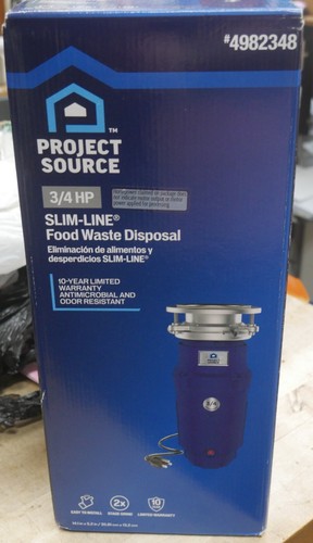 Project Source Corded 3/4-HP Continuous Feed Noise Insulation Garbage Disposal