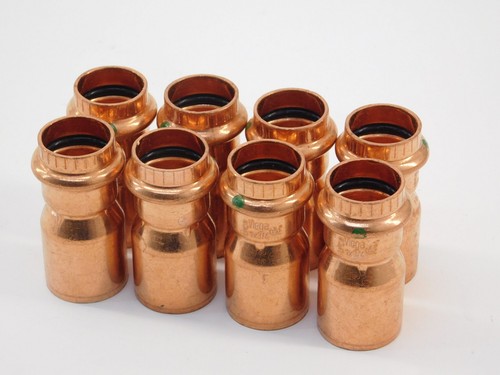 *Lot of 8* Viega Propress 1" x 3/4" Copper Reducer Fitting - NEW Surplus!