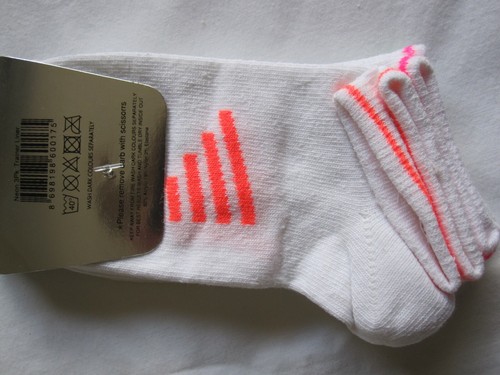 NUEVO CON ETIQUETAS - 6 CALCETINES DE ENTRENAMIENTO "MODA NEÓN" BLANCOS CON RAYAS - 9-12 - ENVÍO GRATUITO UK - Imagen 6 de 6
