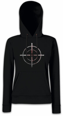 BLOODY CROSSHAIRS SNIPER Damen Hoodie Kapuzenpullover Fadenkreuz Gun Target US