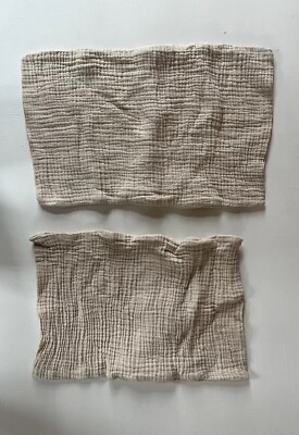 PARACHUTE Cotton Cloud Gauze Pillow Shams SET OF 2 Beige Natural Accent 12 X 18 