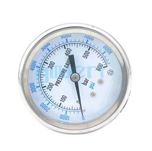 Medidor de presión axial -1 a 600 bar 1/8"" 1/4"" BSPT NPT 60 mm 304 acero inoxidable N2 vapor - Imagen 4 de 4