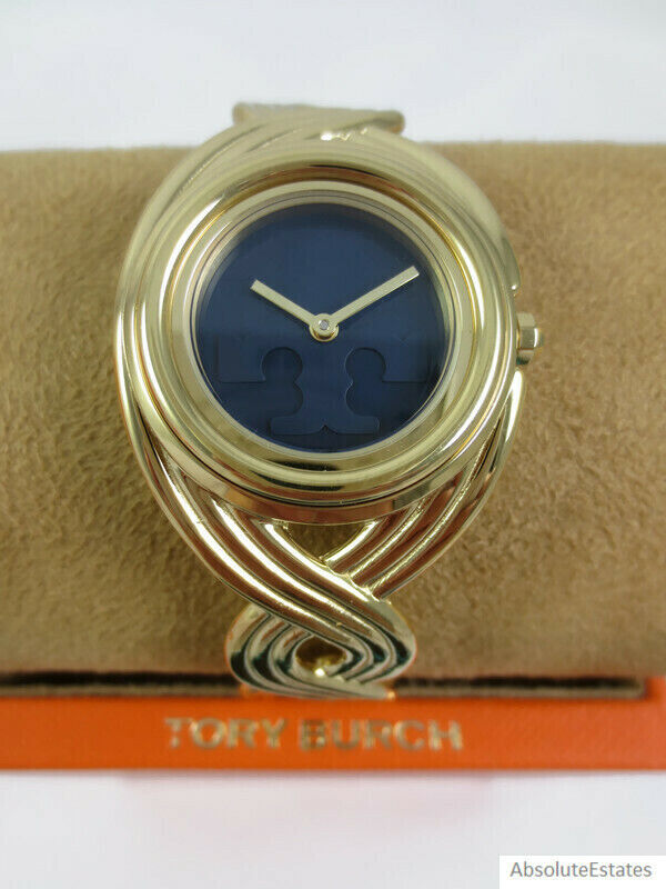 NEW Tory Burch Miller Braided Cuff Bracelet Watch Gold NEW Tory Burch Miller Braided Cuff Bracelet Watch Gold
