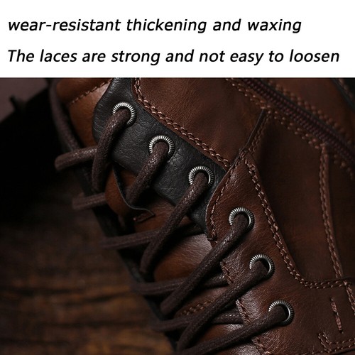 Mens Casual Retro Leather Shoes Lace Up Formal Ankle Work Boots Sports Chelsea - Picture 6 of 32