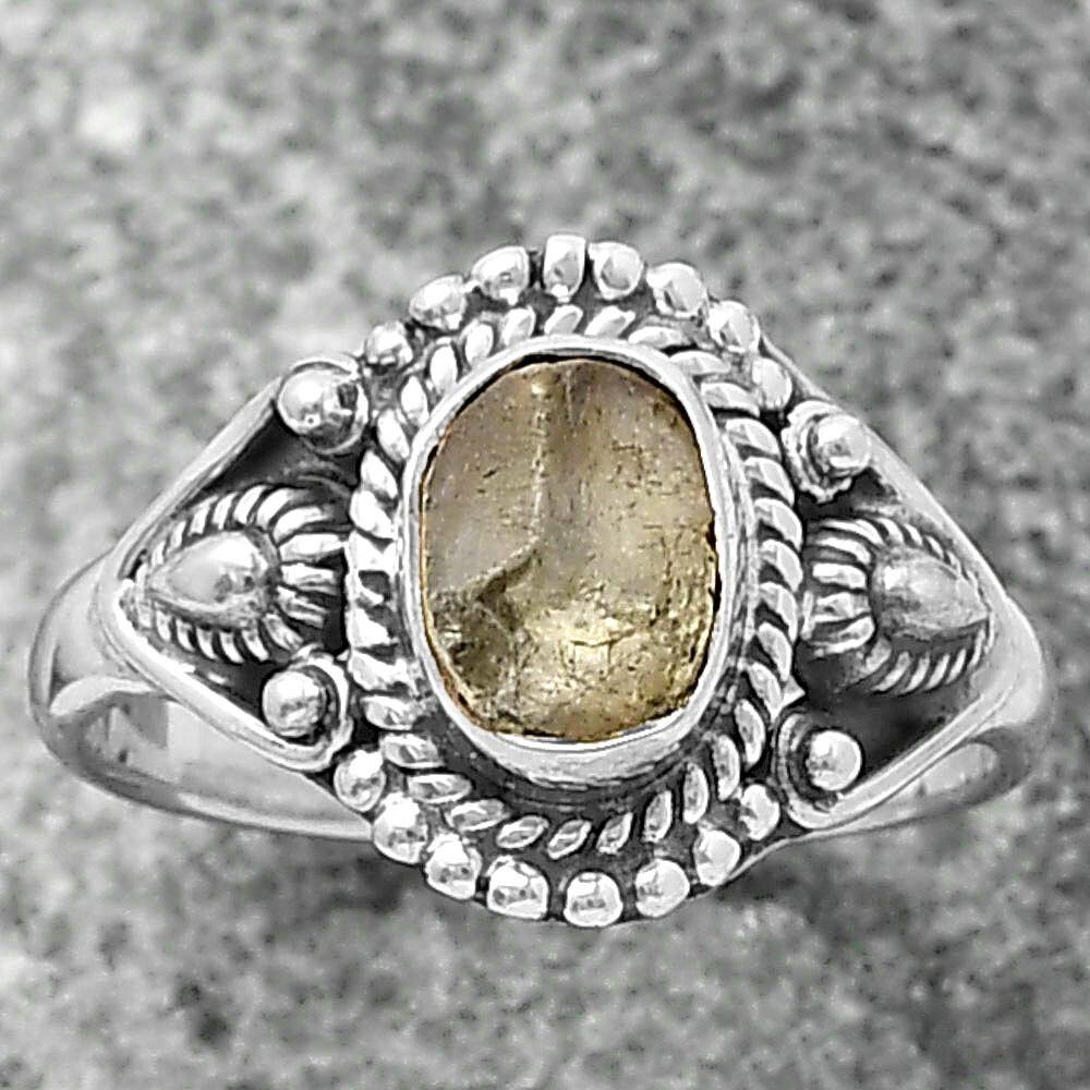 Natural Aquamarine Rough - Brazil 925 Sterling Silver Ring s