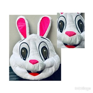 Bunny Rabbit Head Mascot Mask Costume Adult EUC