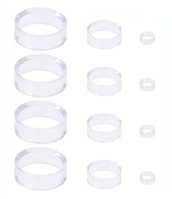 12 Pcs Clear Baseball Ring Stand Sphere Display Holder for Golf Ball Baseball