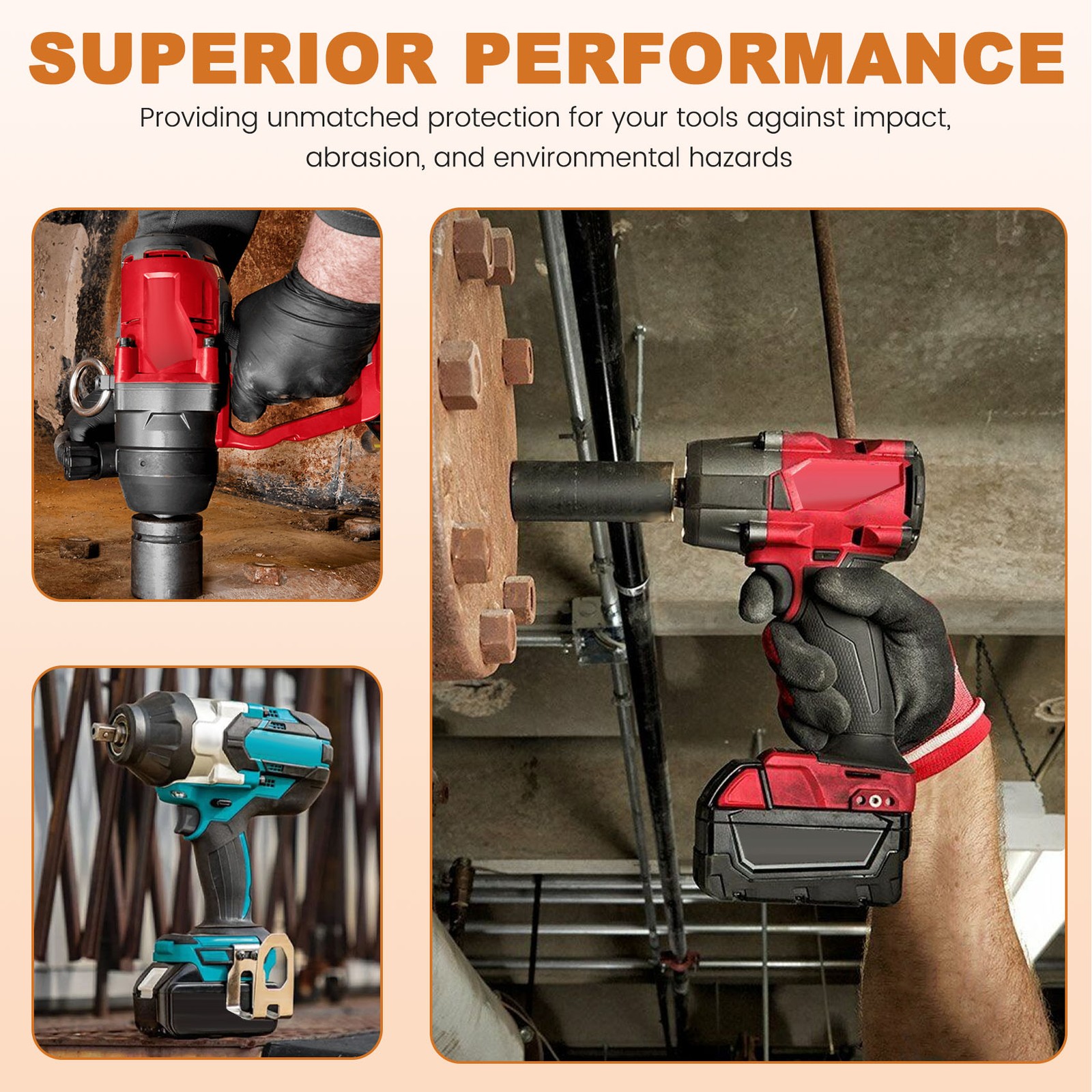 APL Manicotto di protezione in gomma Fuel per avvitatore a percussione con coppia media 497219