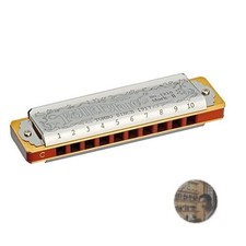 TOMBO 10-Hole Harmonica LF Key Folk Blues Mark II 1210