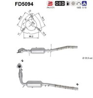 Dpf RußPartikelfilter Dieselpartikelfilter As FD5094 Cordierit FüR Ford Transit