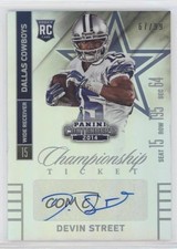 2014 Contenders Championship Ticket 67/99 Devin Street (Seat Row Sec) Auto 0jp9
