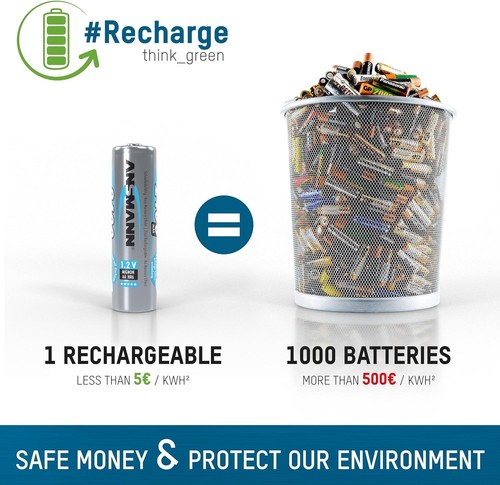 ANSMANN AA DECT Phone Batteries Long Lasting Low Self Discharge Rechargeable AA - Photo 4/8