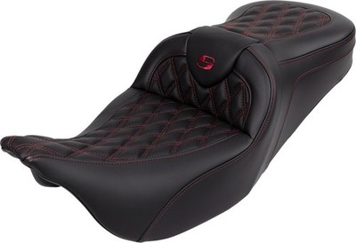 SADDLEMEN 808-07B-182B8 Roadsofa with Backrest Wine Berry Stitch FL 2008-2023