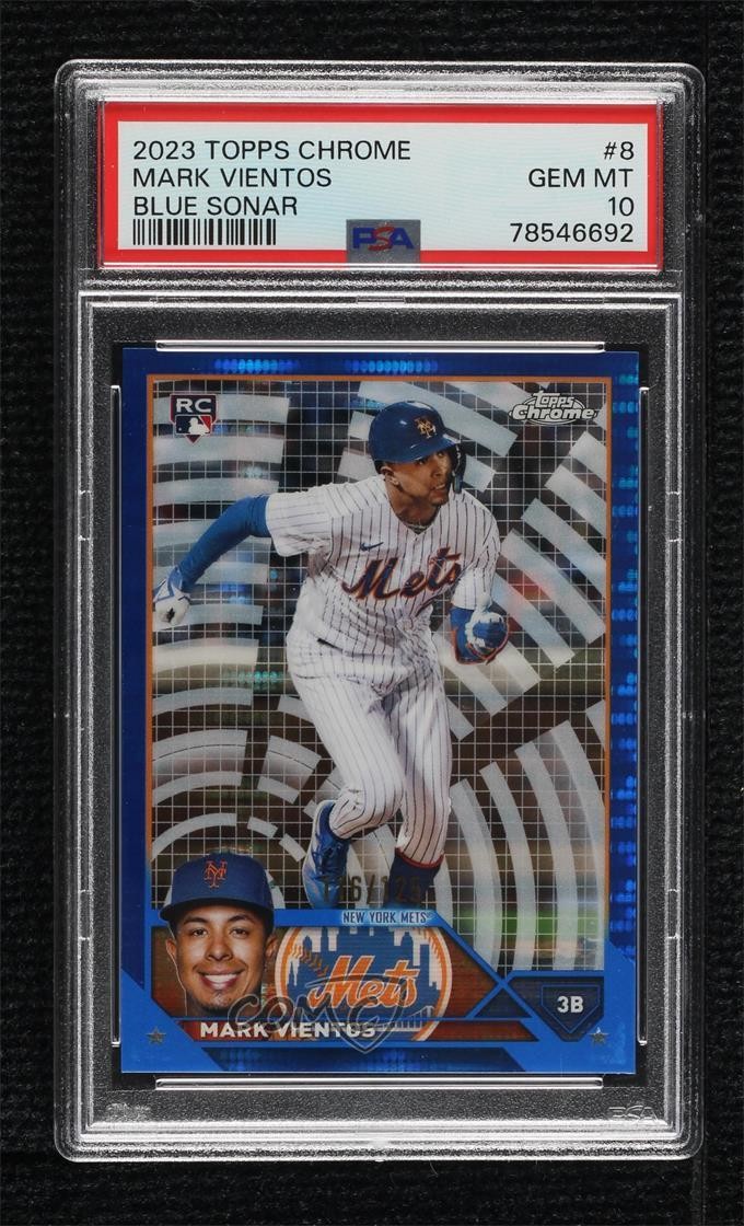 2023 Topps Chrome Blue Sonar Refractor /125 Mark Vientos #8 PSA 10 GEM MT w5p