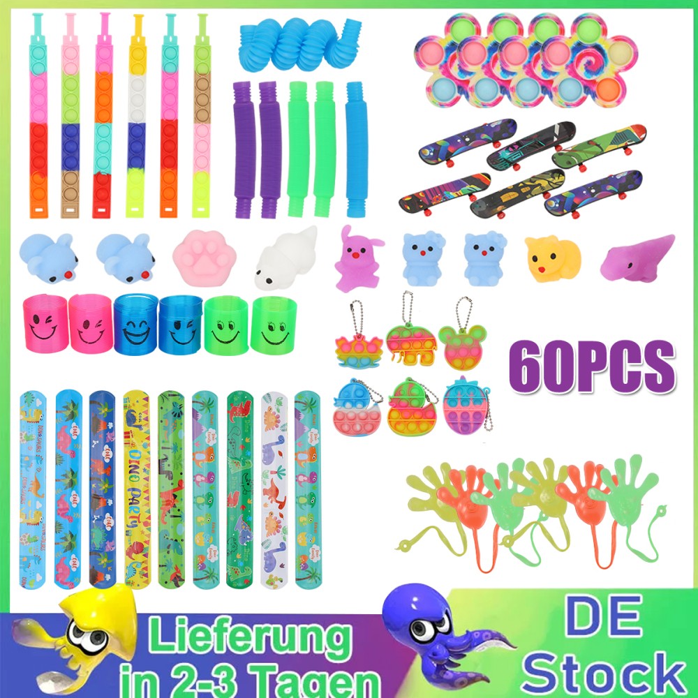 Kindergeburtstag Mitgebsel Set,60 Stücke Party Kindergeburtstag Gastgeschenke