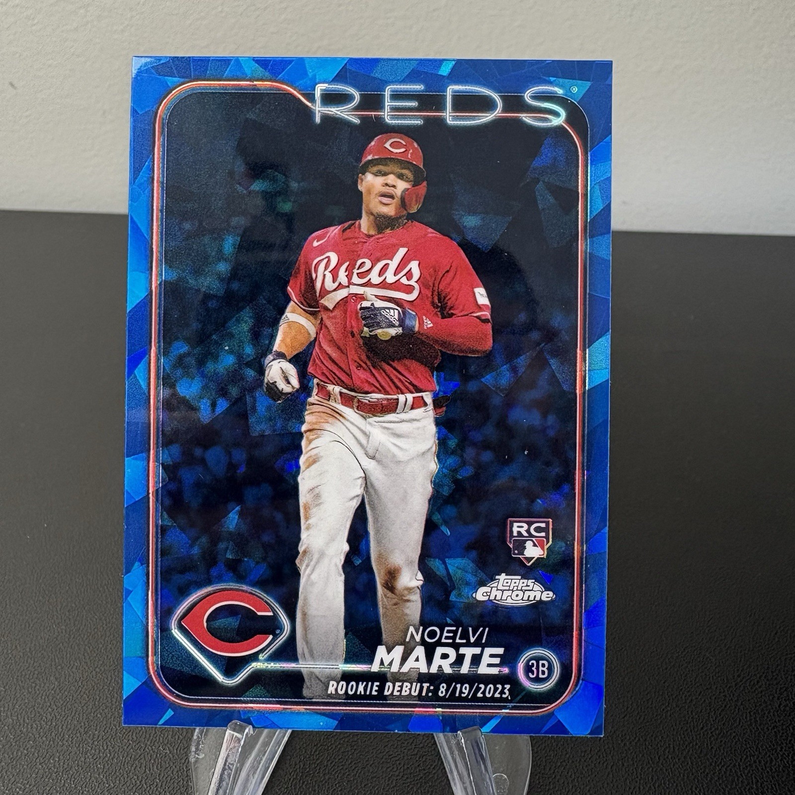 2024 Topps Chrome Update Sapphire Edition Debut Noelvi Marte #USCS187 Rookie RC