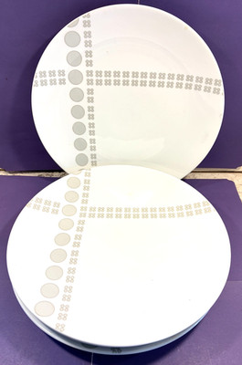 Set Of Four (4) Studio Nova Columbus Circle TAUPE Dinner Plates 11  #YO740