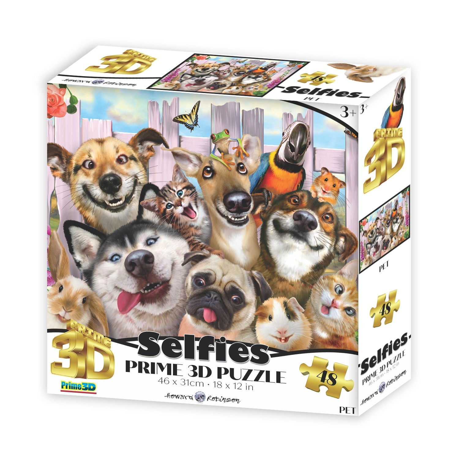 Howard Robinson Pet Selfies 3D Puzzle 48pc